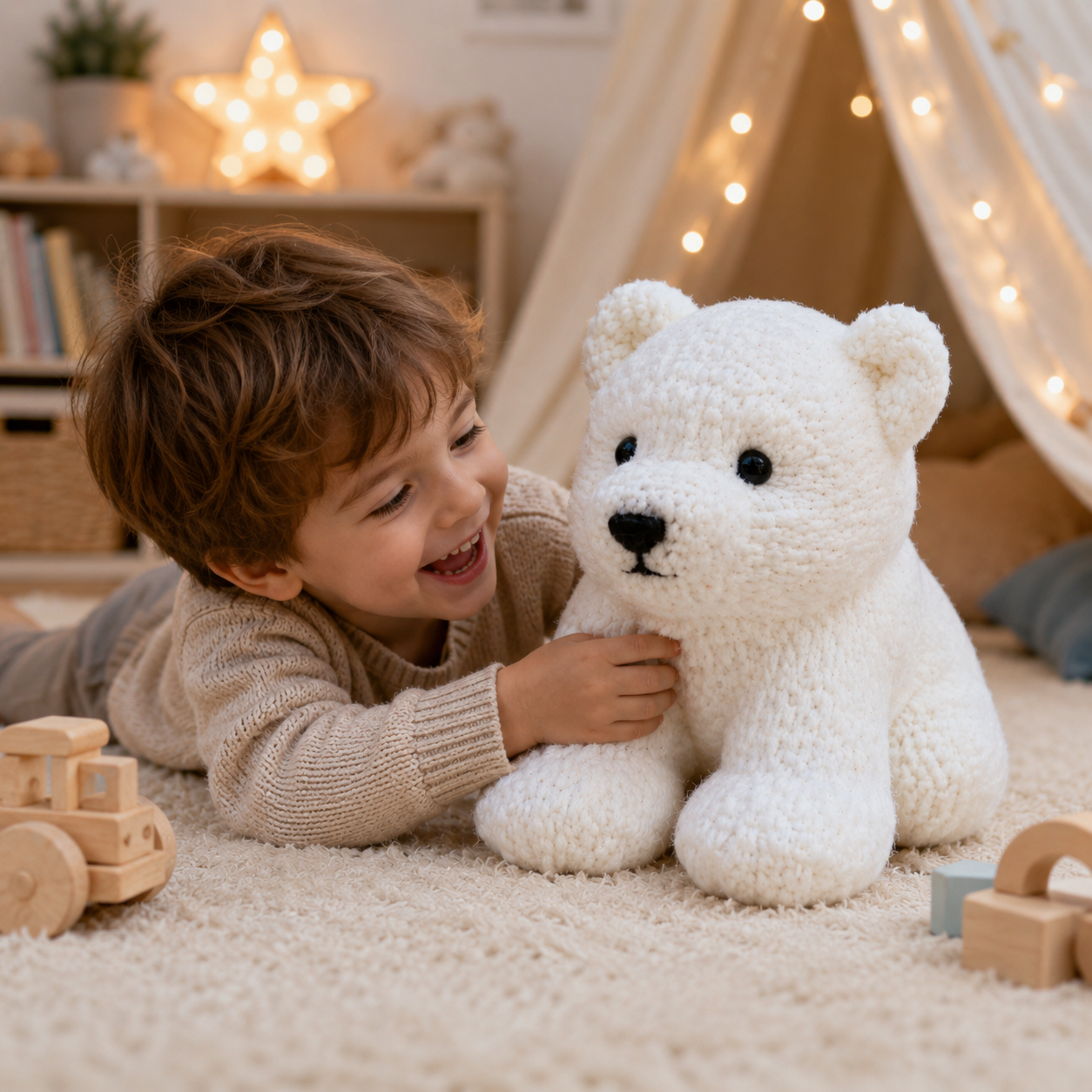Polar Bear Cube Knitting Pattern