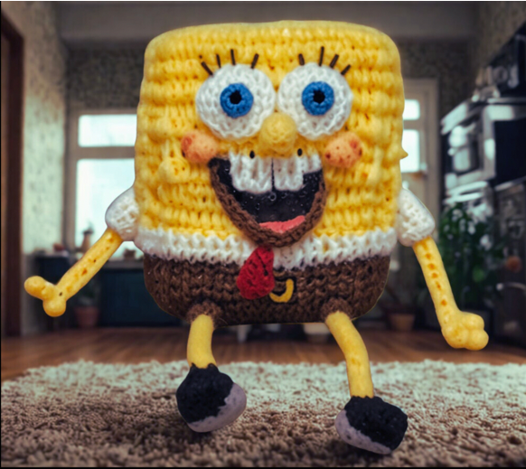 Sponge bob Knitting Pattern