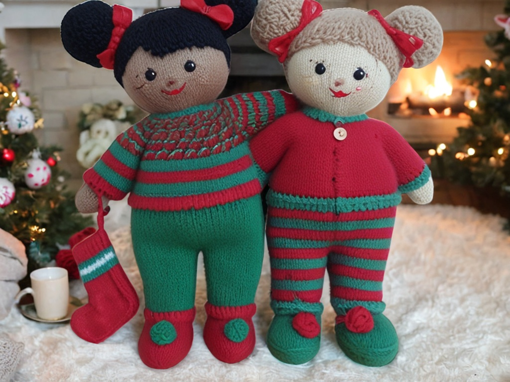 Christmas Dolls Knitting Pattern
