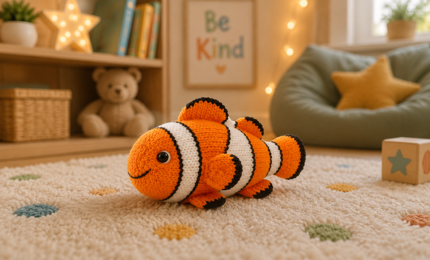 Clown Fish Knitting Pattern