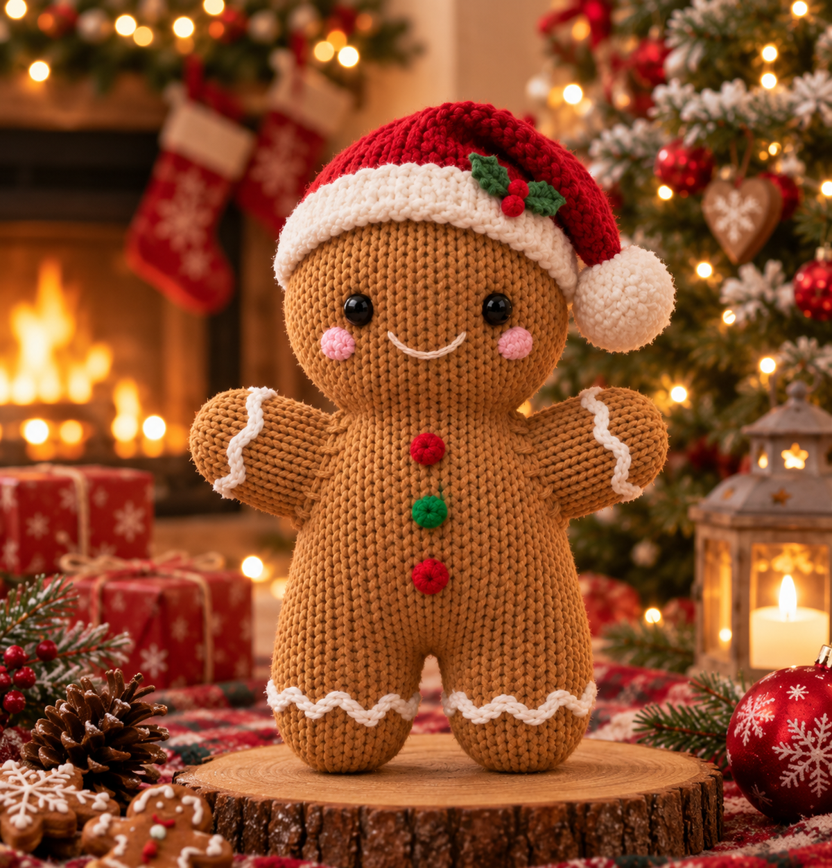Gingerbread Man Knitting Pattern