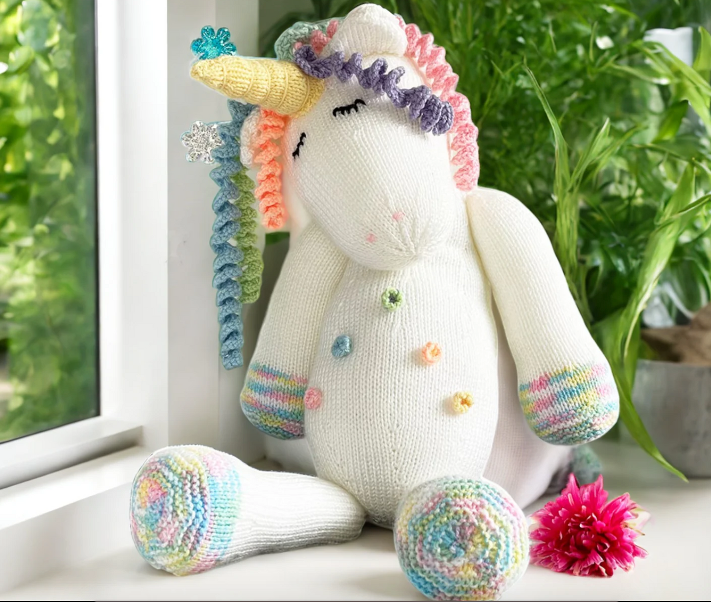 Modèle de tricot de licorne
