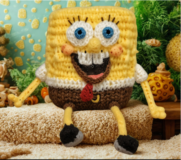 Sponge bob Knitting Pattern